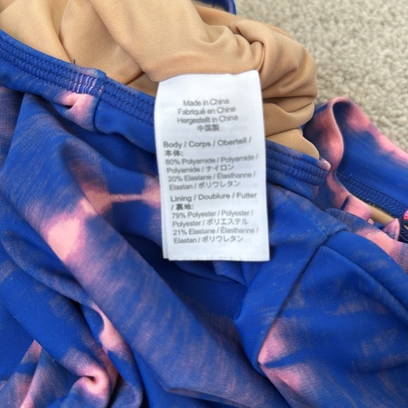 Crewcuts Blue and Pink Kids Swim Rashguard Size 4-5 - Picture 4 of 4